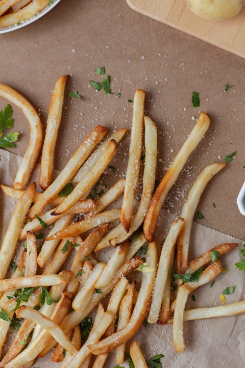 French Fries Seasoned With Salt