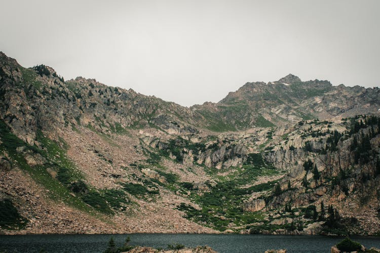 Rocks On Hills On Lakeshore