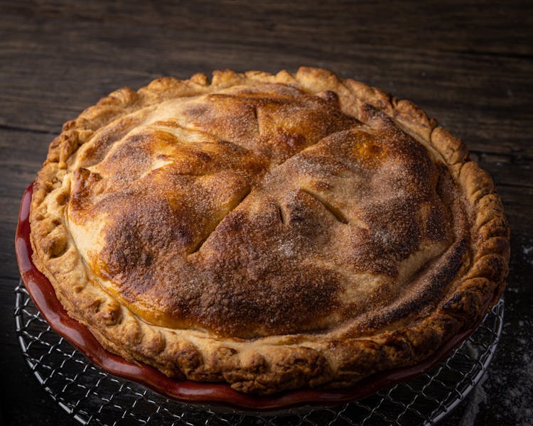 Baked Pie On A Cooling Rack