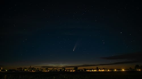 Free Brown Field Under Blue Sky during Night Time Stock Photo