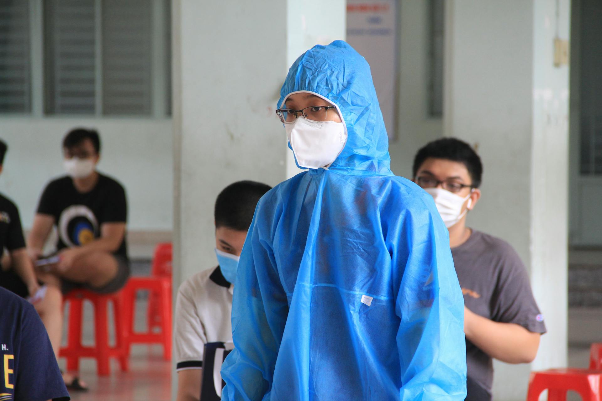 A Person Wearing a Hazmat Suit