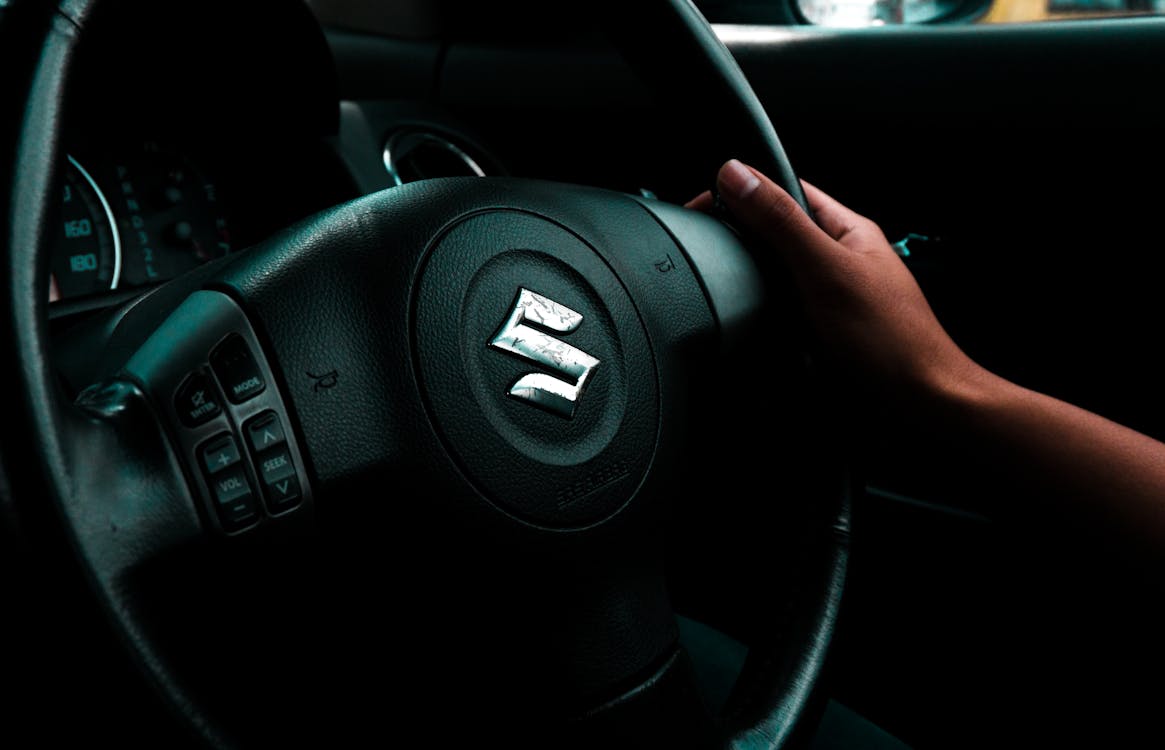 Black Suzuki Steering Wheel
