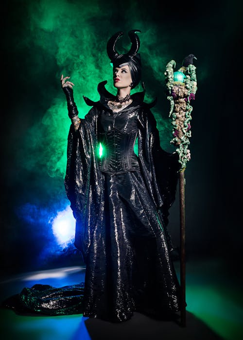 Free Woman Wearing Maleficent Costume Stock Photo
