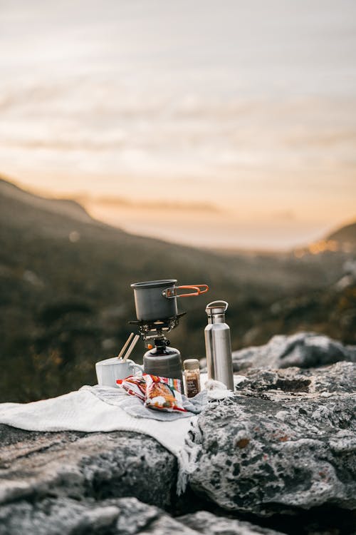 Early Morning Camping Outdoor Breakfast
