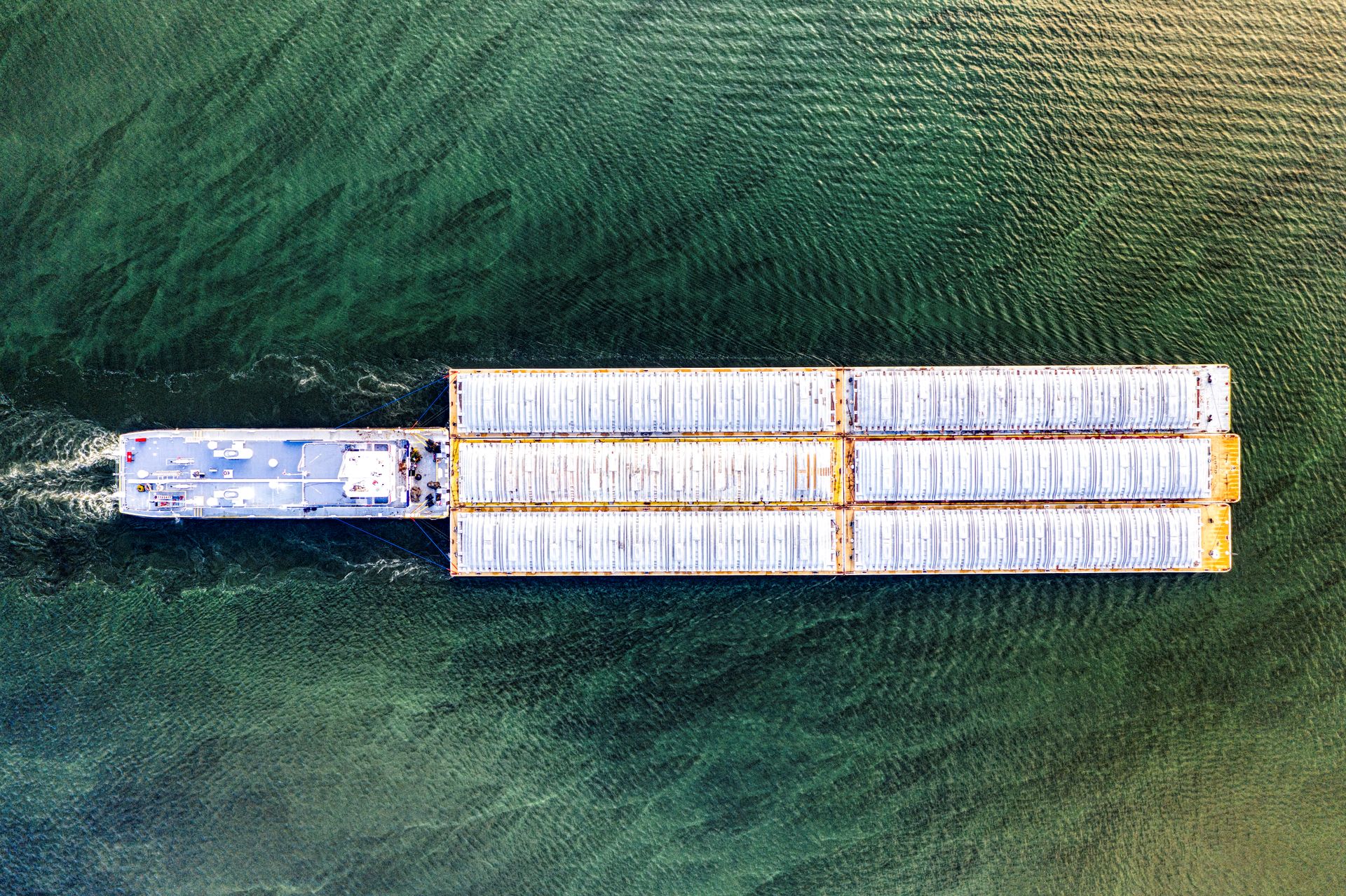 Drone Shot of a Barge
