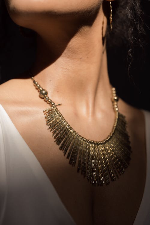 Kostenloses Stock Foto zu ägyptisch, gold, goldene halskette