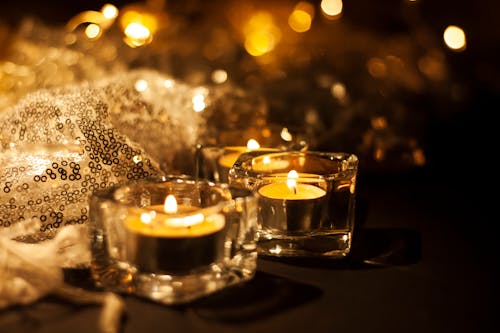 Free stock photo of bokeh, candle holders, candles Stock Photo