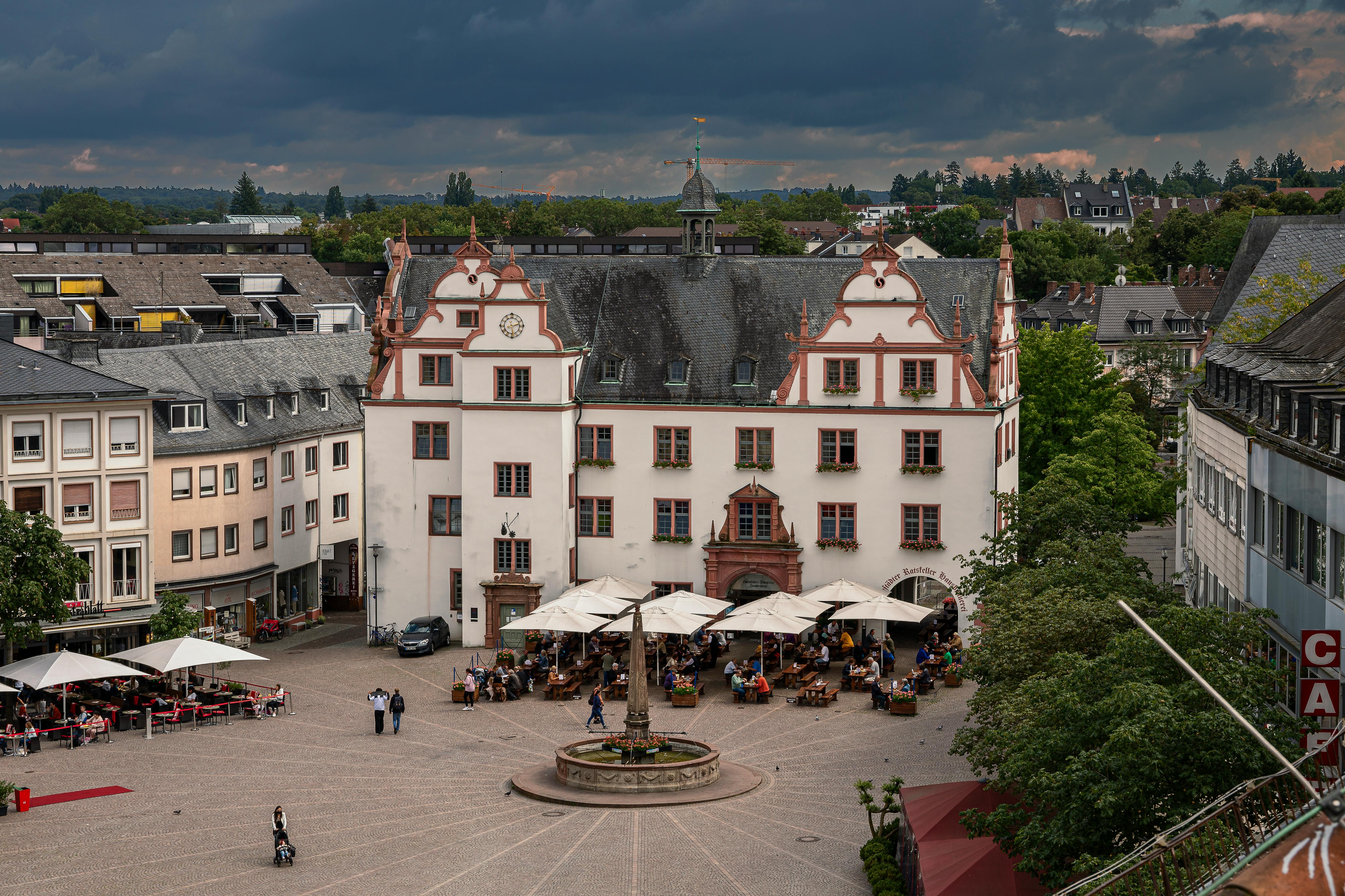 A business building front
