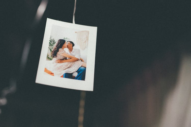 A Hanging Polaroid Picture