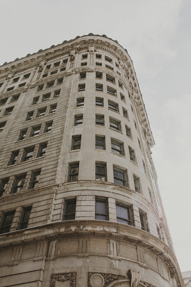 High Old City Building On Sky Background