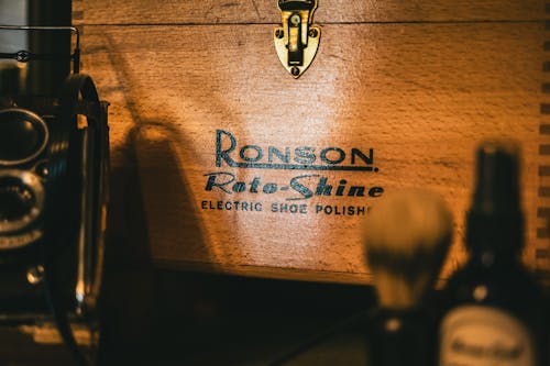 Brand Name Printed on a Wooden Chest Box