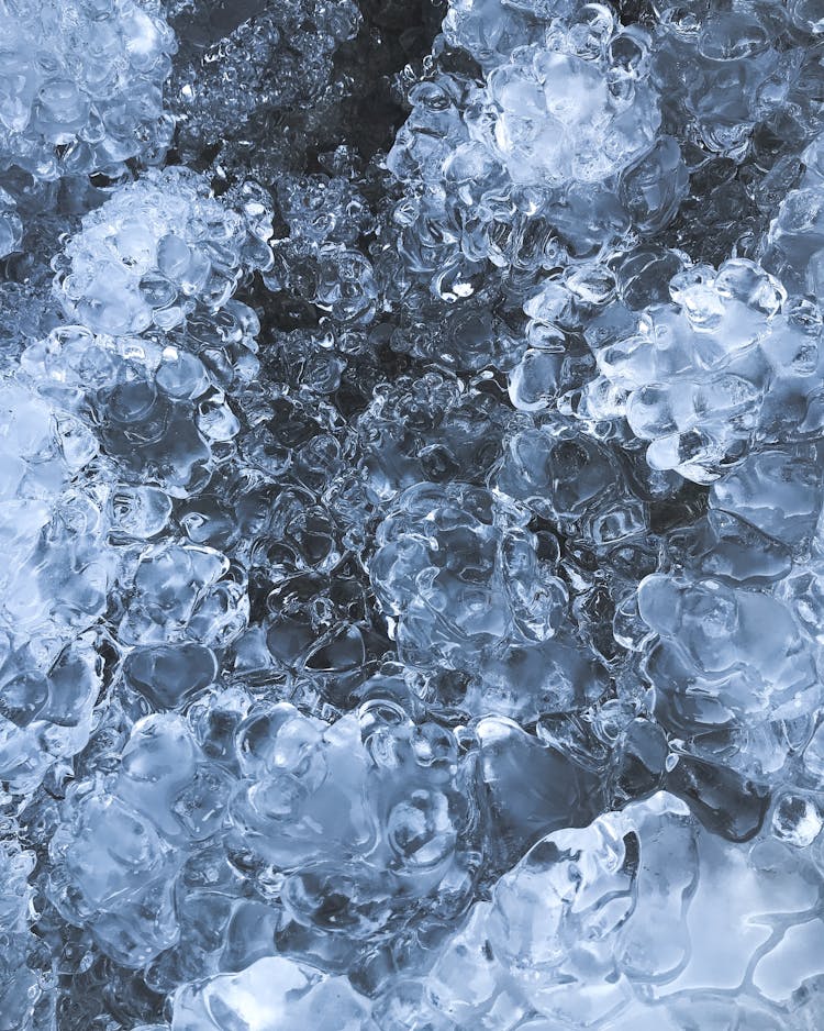 Close-up Of Irregular Ice Structure 