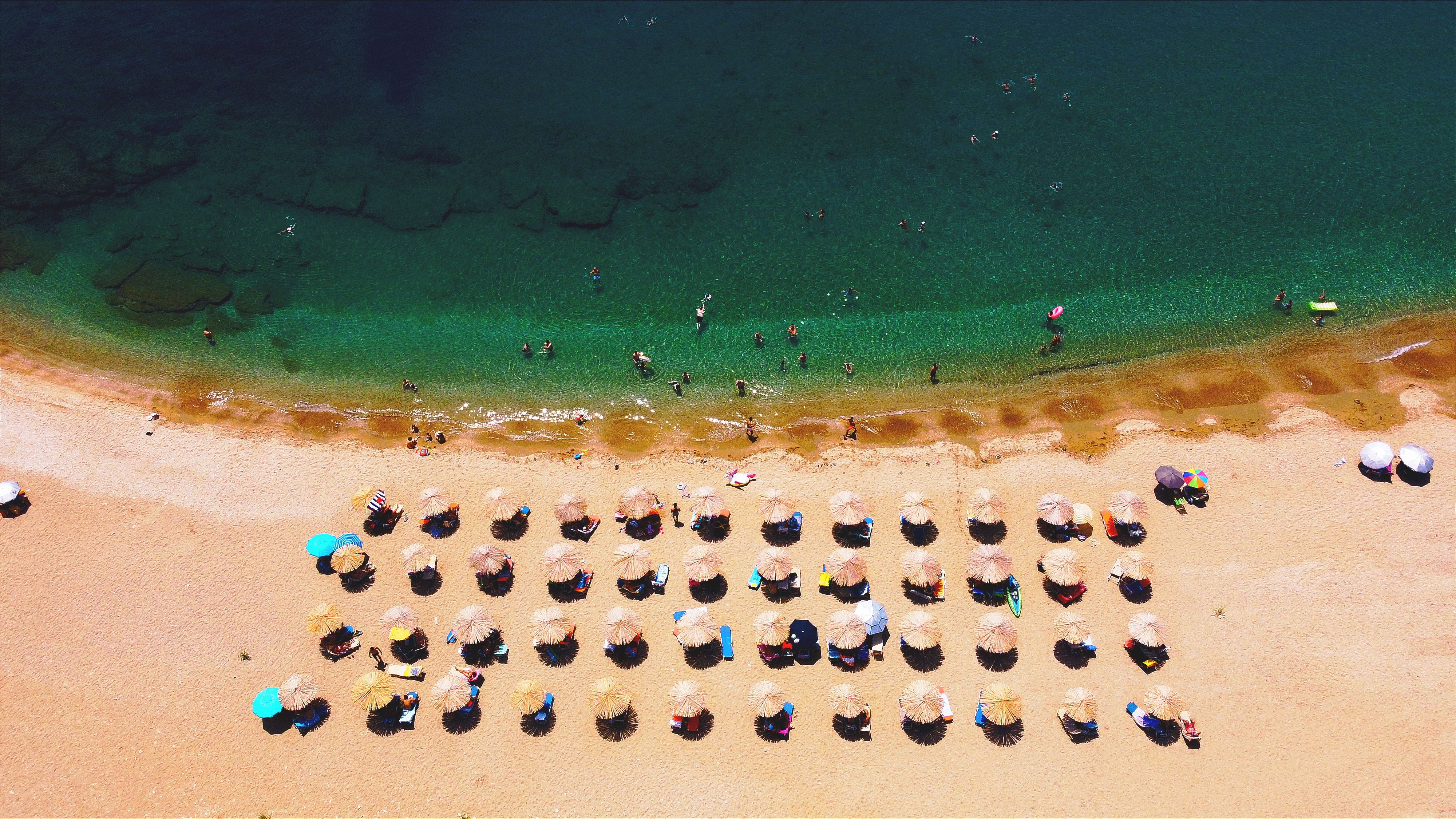 Aerial View of a City on the Coast · Free Stock Photo