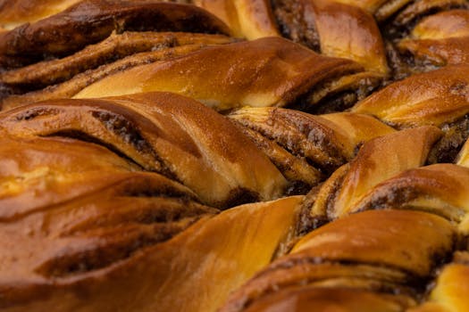 Delicious cinnamon swirls fresh out of the oven. Perfect for a sweet breakfast or treat.