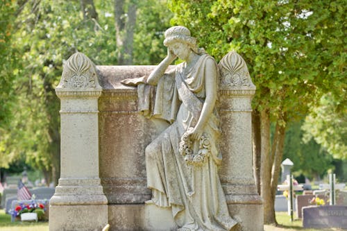 古老的, 墓園, 女人 的 免費圖庫相片