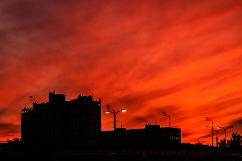 夕阳的颜色, 日落 的 免费素材图片