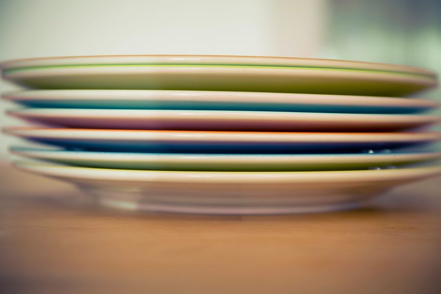 Stoneware Dinner Bowls, Set of 4