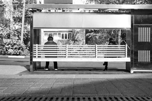 Základová fotografie zdarma na téma autobusová zastávka, čekání, chodník