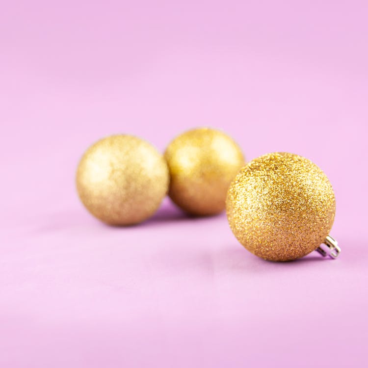 Golden Christmas Baubles