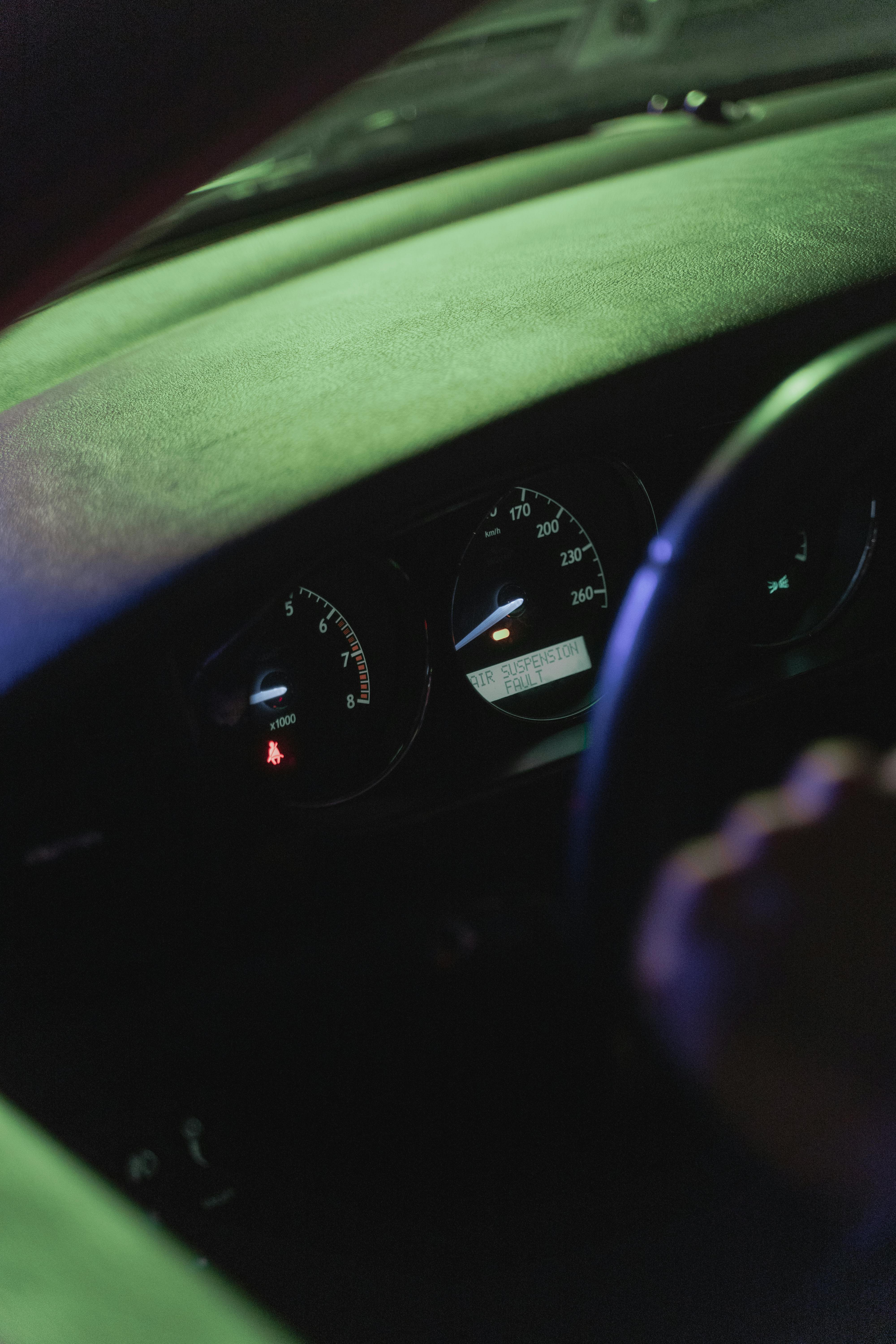 Black and Green Car Dashboard · Free Stock Photo