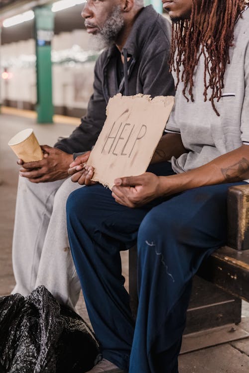 Free stock photo of adult, african american man, beggar Stock Photo