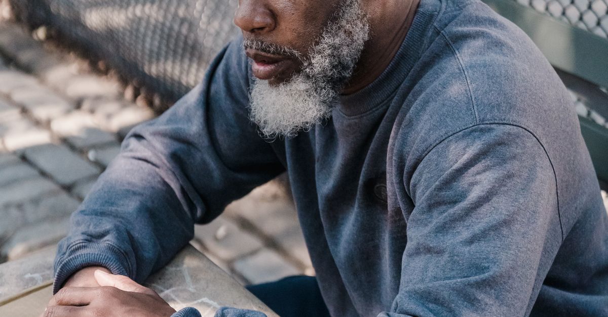 Homless Outfits Men Homeless Man Wearing His Gray Sweater · Free Stock Photo