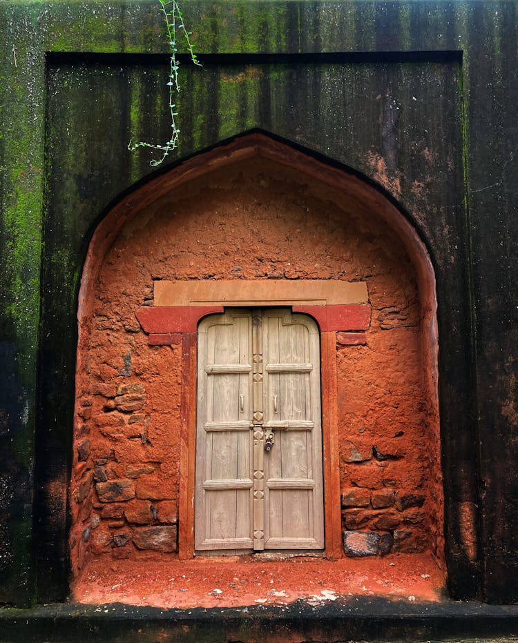 Entrance In Old Stone Building