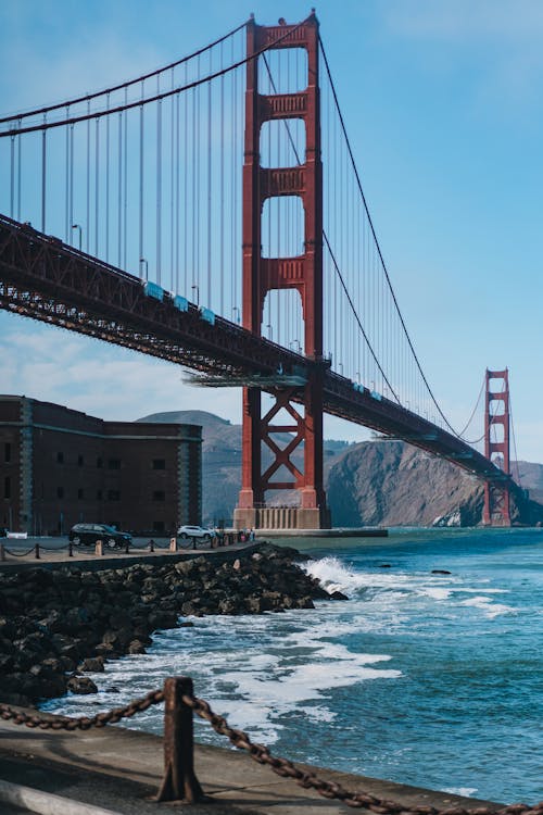Foto stok gratis california, jembatan Golden Gate, San Fransisco