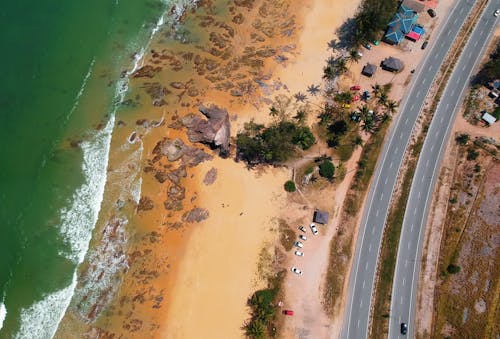 Fotografi Pemandangan Udara Dari Pantai