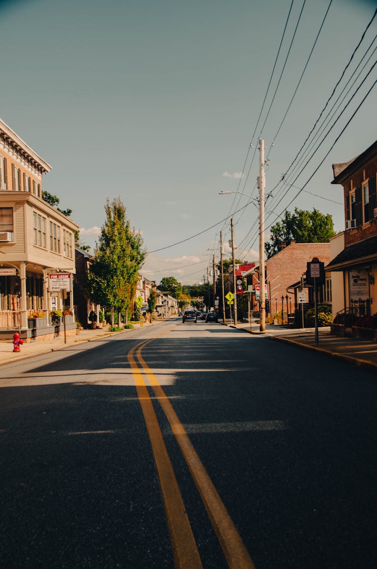 Empty Street In Town