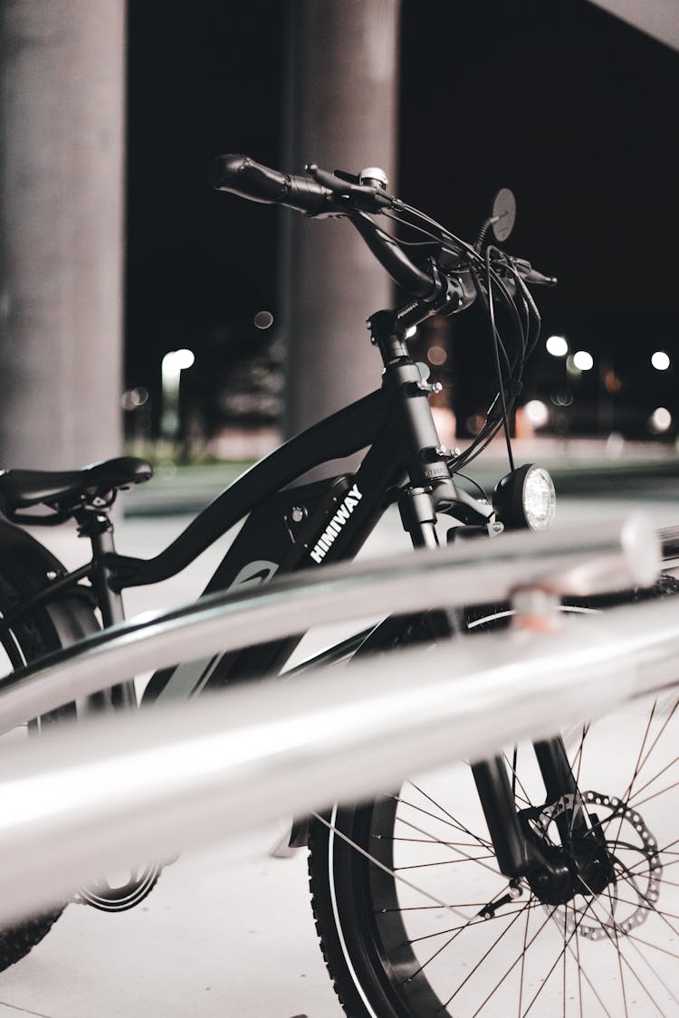 A Bicycle In A City