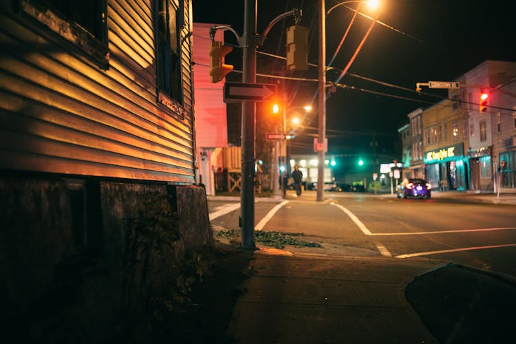 City Street At Night