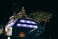 A Horizon Enabler Ship on Dock during Night Time