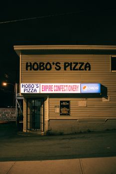 Unks Coffee Shop during Night Time
