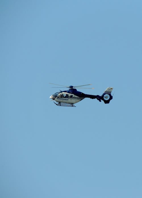 A Romanian Police Helicopter in Flight