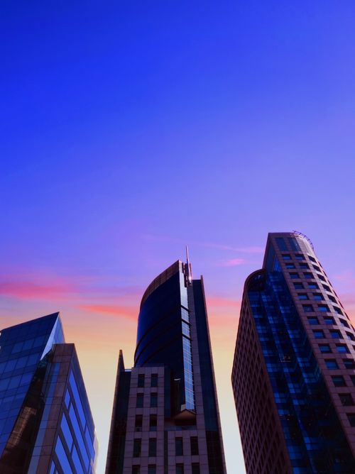 Free Captivating view of São Paulo skyscrapers with a vivid twilight sky enhancing the urban landscape. Stock Photo