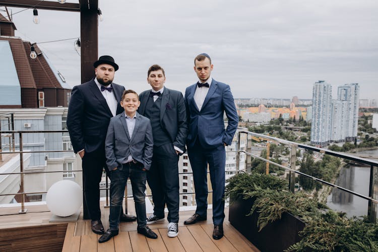 Groom With Wedding Guests