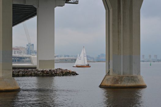 Footings and Columns of a Bridge 