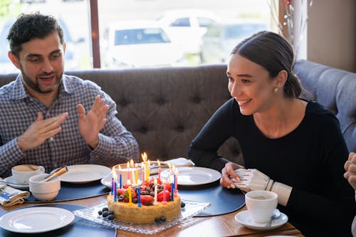 A Woman Celebrating Her Birthday