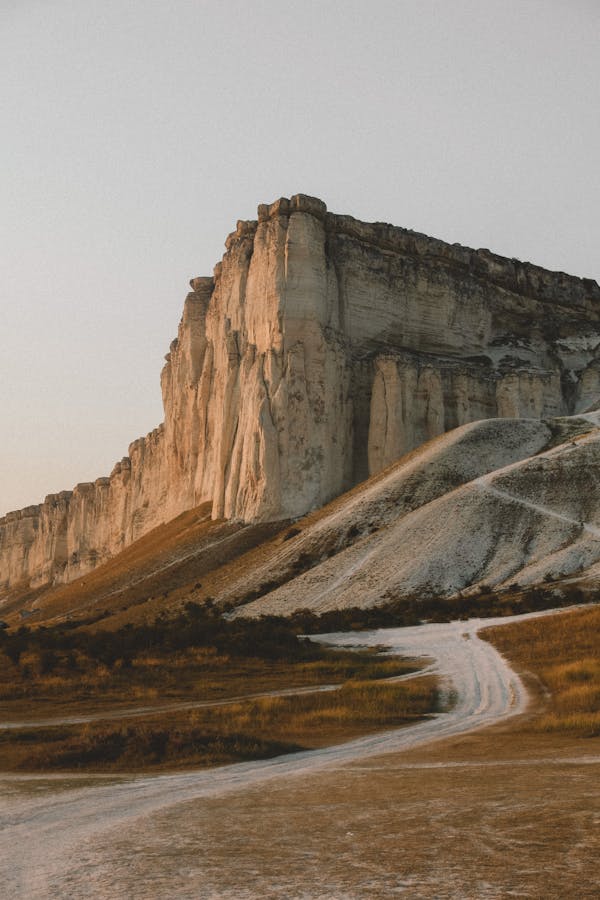 Brown Rocky Mountain Near River