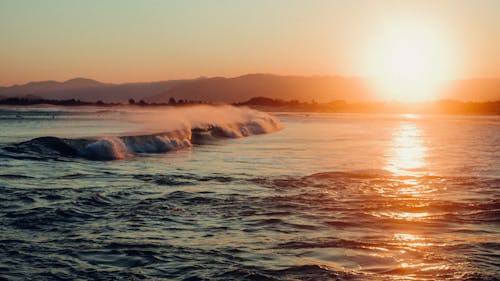 Бесплатное стоковое фото с восход, закат, морские волны