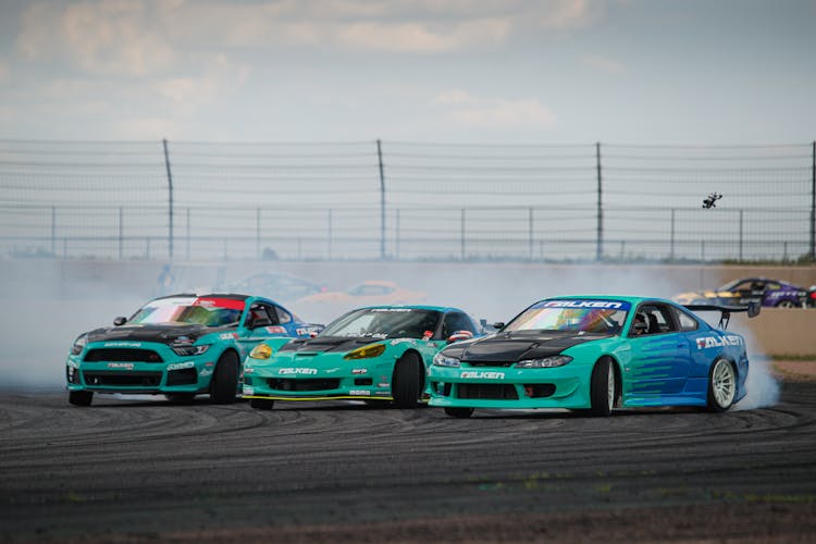 Drift Cars On A Track 