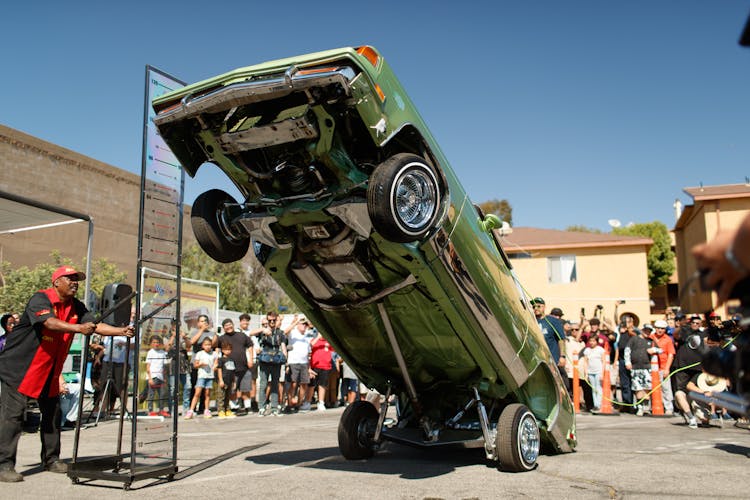 A Crashed Car In A Town