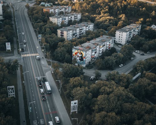 Aerial View of City Buildings