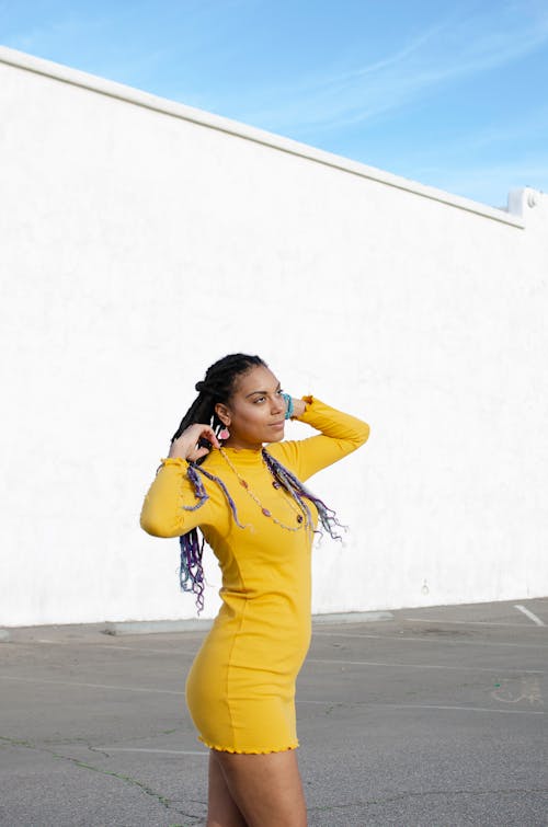 Woman Wearing a Yellow Dress