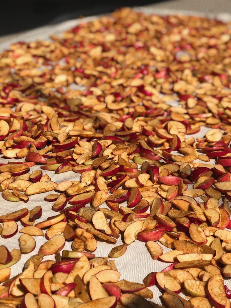 Sliced Apples On White Surface