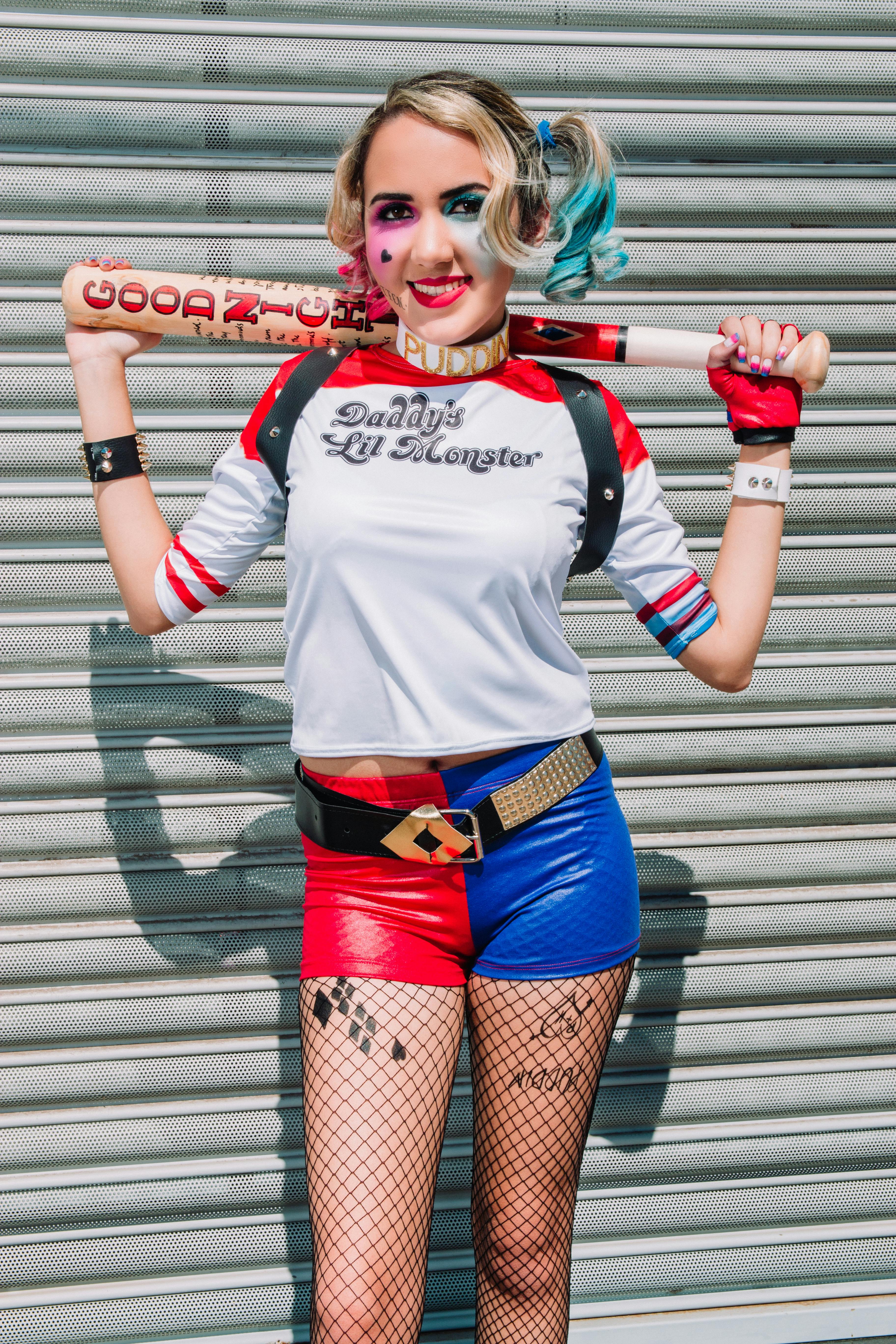 Woman Dressed Up As Suicide Squad S Harley Quinn Free Stock Photo