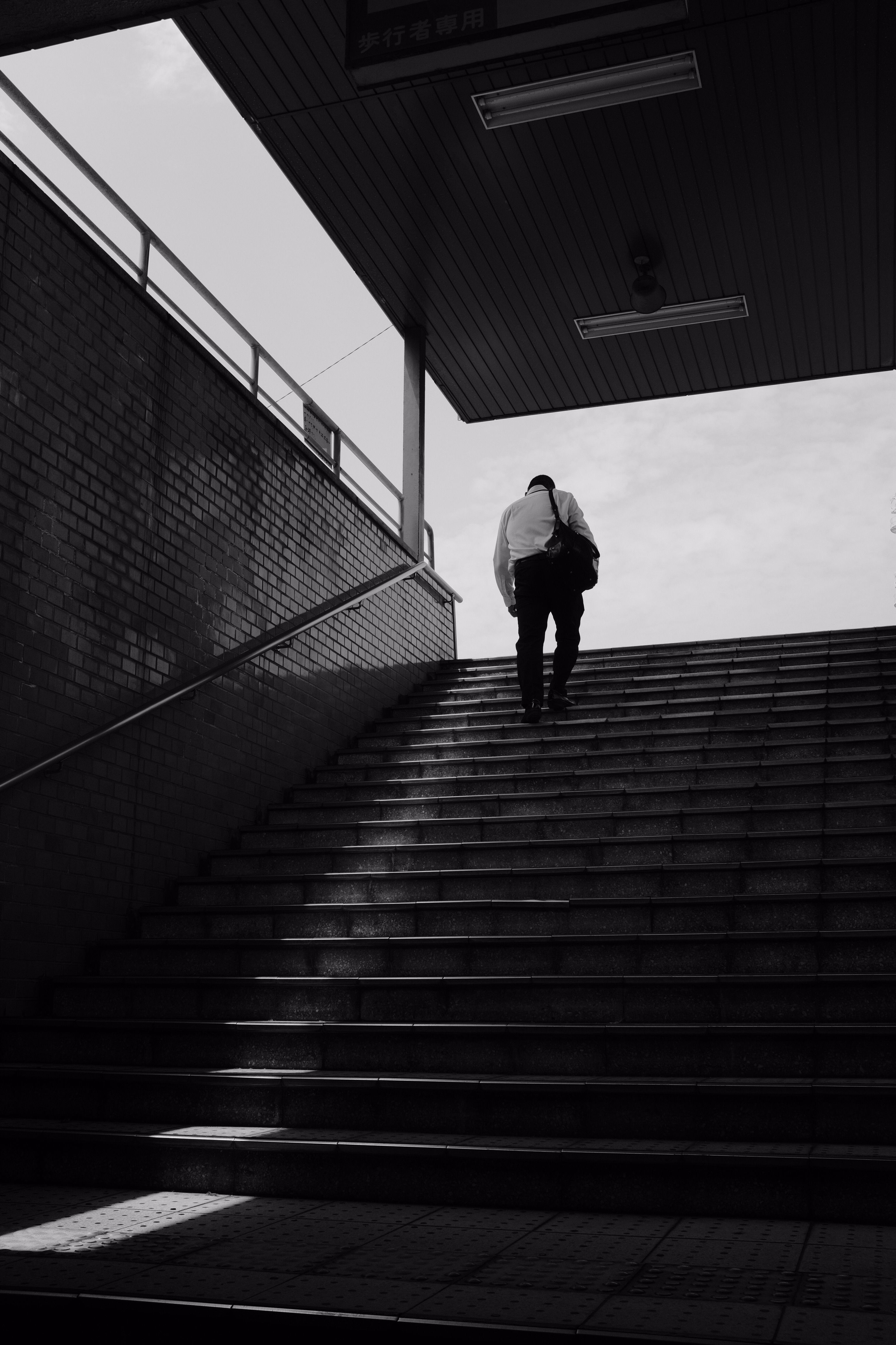 People Going Up The Stairs Free Stock Photo