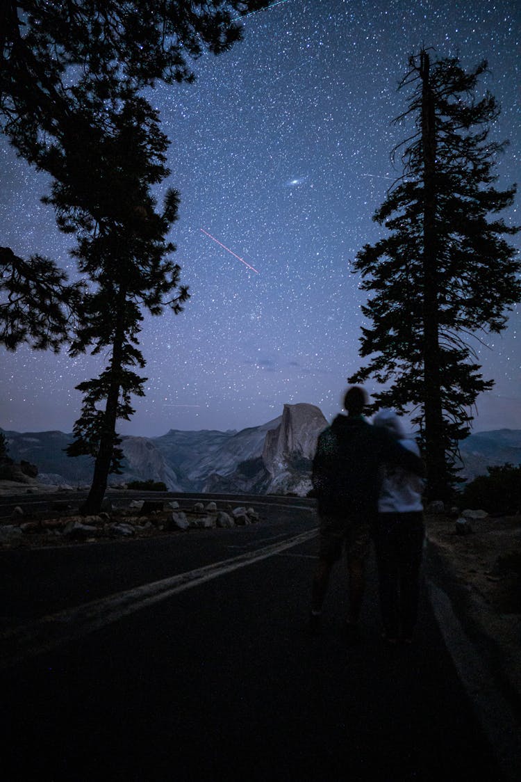 Couple Watching The Stars In The Sky