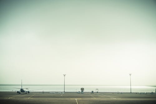 Plane on a Concrete Pavement